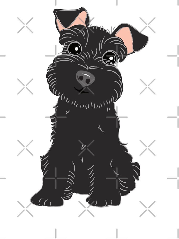 Thumbnail 2 of 2, Baby One-Piece, Love Black Miniature Schnauzer designed and sold by Lulupainting.