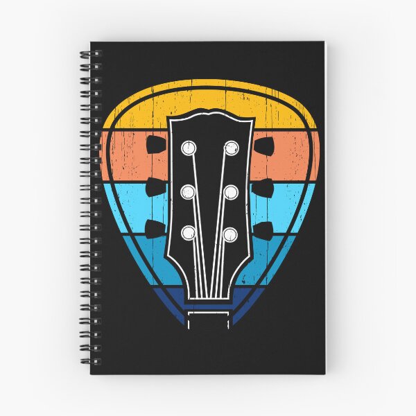 Item preview, Guitarist Distressed Guitar Pick Shaped Vintage Sunset designed and sold by Happy Puppy Print On Demand.