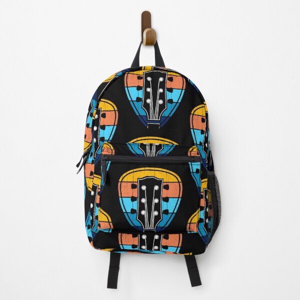 Item preview, Guitarist Distressed Guitar Pick Shaped Vintage Sunset designed and sold by Happy Puppy Print On Demand.