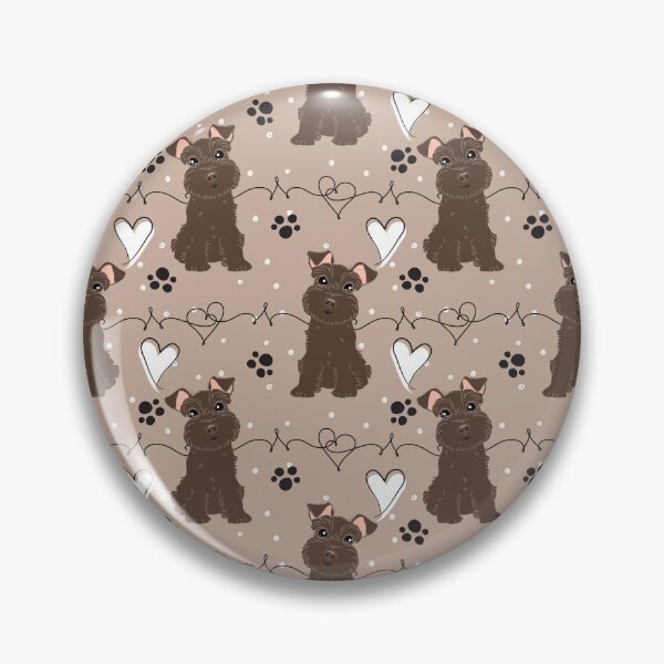 Item preview, Love Brown Chocolate Miniature Schnauzer designed and sold by Lulupainting.