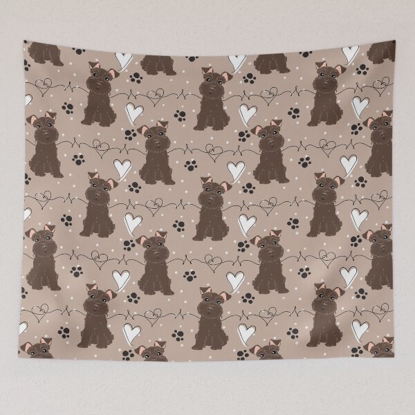 Item preview, Love Brown Chocolate Miniature Schnauzer designed and sold by Lulupainting.