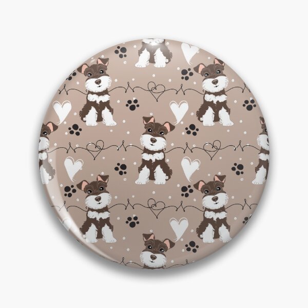 Item preview, Love Brown and White Miniature Schnauzer designed and sold by Lulupainting.