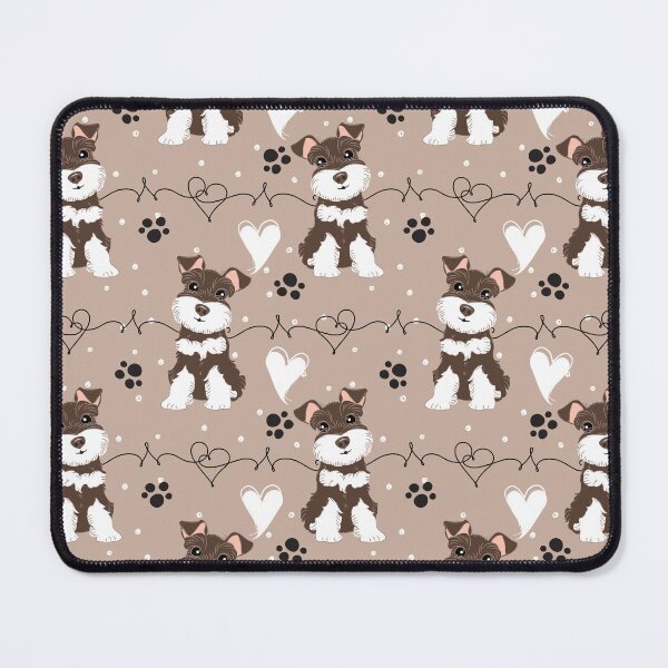Item preview, Love Brown and White Miniature Schnauzer designed and sold by Lulupainting.