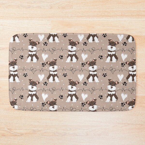 Item preview, Love Brown and White Miniature Schnauzer designed and sold by Lulupainting.