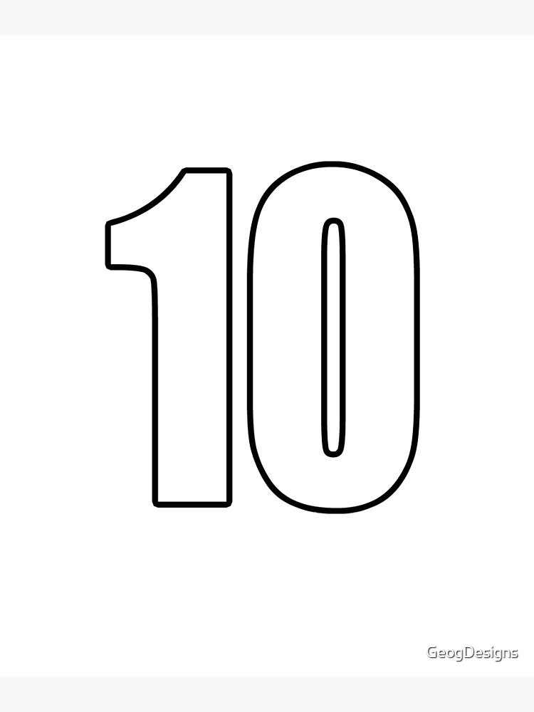 10 number number football Photographic Print by GeogDesigns | Redbubble