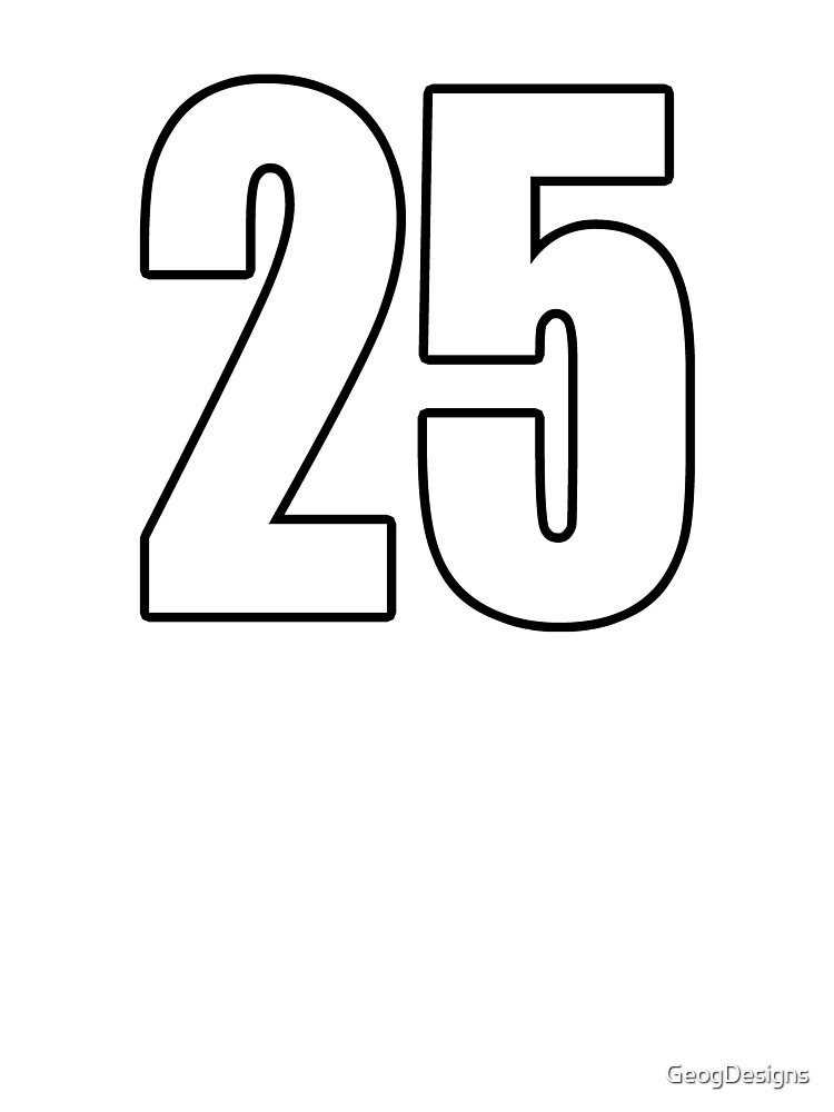 25 number number football | Kids T-Shirt