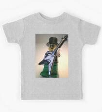 Guitarist Custom Minifigure with Guitar Kids Tee
