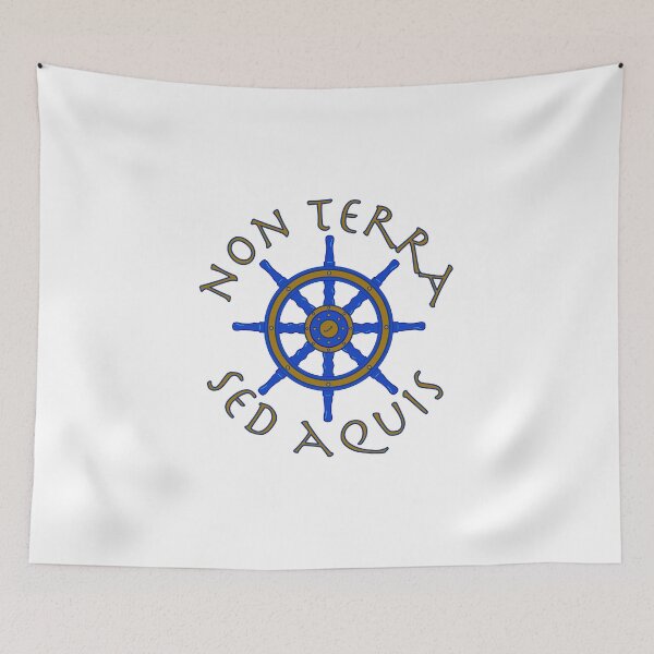 Item preview, Not By Land, But By Water Sailors Latin Motto Non Terra Sed Aquis designed and sold by ElJimmo.
