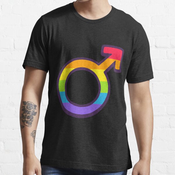 Lgbt Rainbow Flag Male Sex Symbol Gay Pride T Shirt For Sale By Huongchistore Redbubble B 