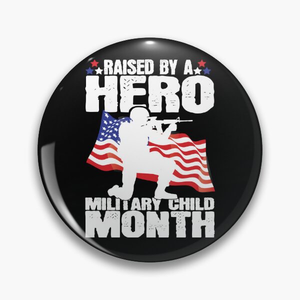Artikelvorschau, Raised By A Hero Military Child Month Military Kid Purple Up Gear entworfen und verkauft von DynamicDesign.
