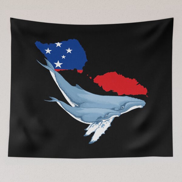 Item preview, Humpback Whales Samoa designed and sold by NicGrayGraphic.