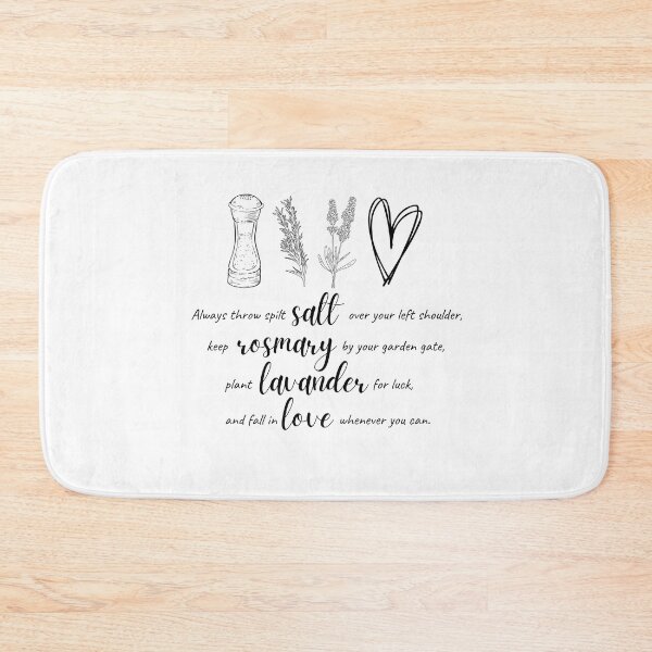 Item preview, Practical Magic Quote - Always throw spilt salt over your left shoulder. Keep rosemary by your garden. Plant lavender for luck designed and sold by GeoArtDesign.