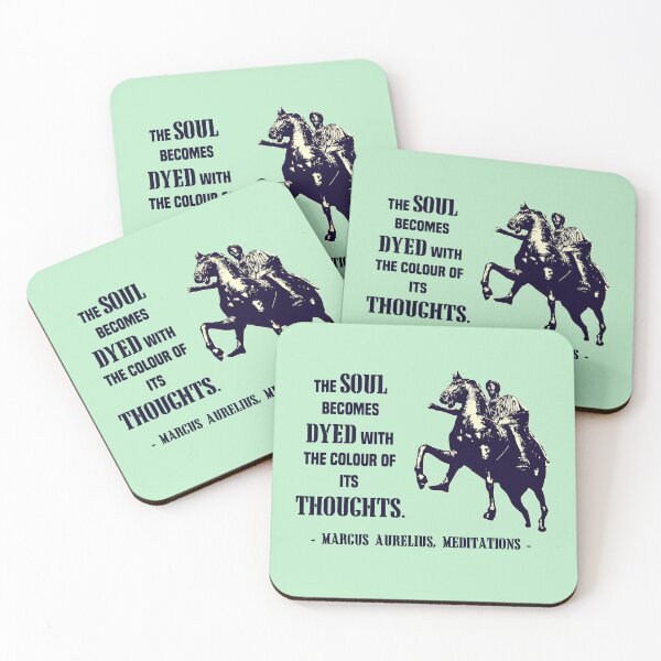Item preview, Stoic Marcus Aurelius Quotes Meditations - The soul becomes dyed designed and sold by challengecafe.
