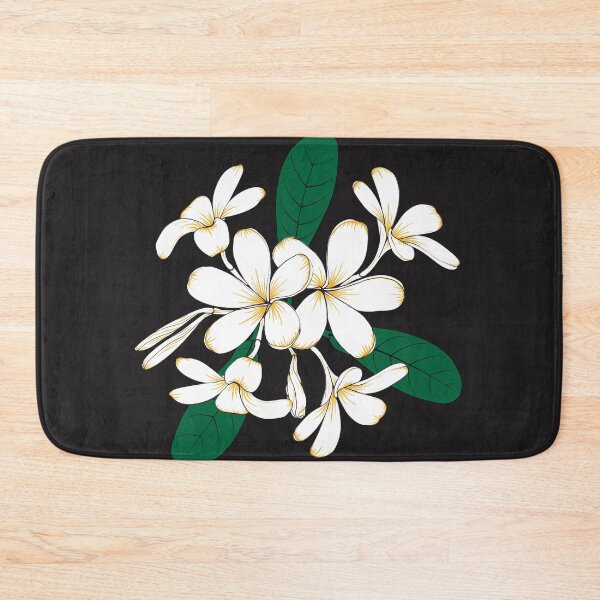 Item preview,  yellow and white frangipani flowers illustration designed and sold by Floralsharry.