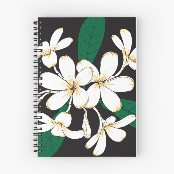 Item preview,  yellow and white frangipani flowers illustration designed and sold by Floralsharry.