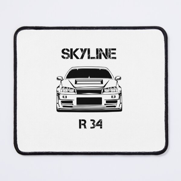 Item preview, Skyline R34 Front Black White designed and sold by Ryzdesain.