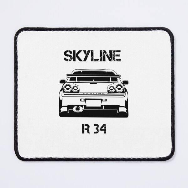 Item preview, Skyline R34 Rear Black White designed and sold by Ryzdesain.