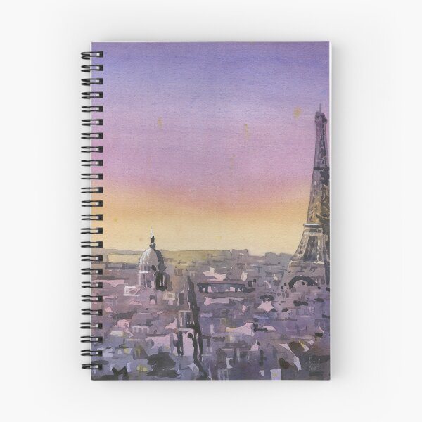 Item preview, Eiffel Tower rising above buildings of Paris, France.  Eiffel Tower watercolor painting designed and sold by rfoxphoto.