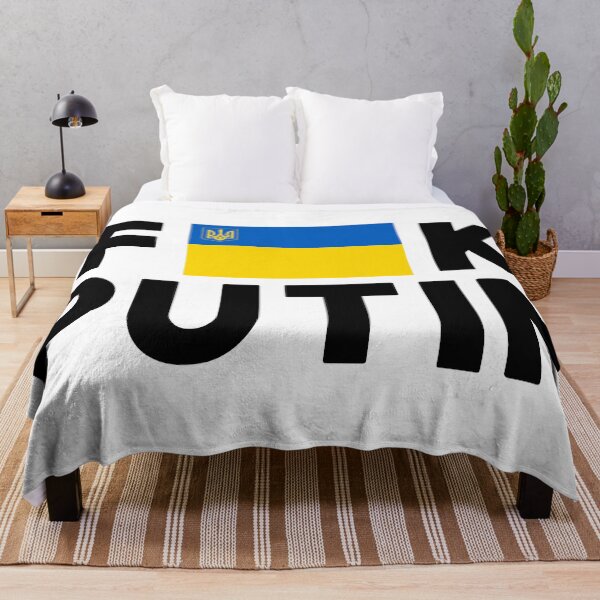 Item preview, Fuck Putin with Ukranian Flag designed and sold by angus77ok.