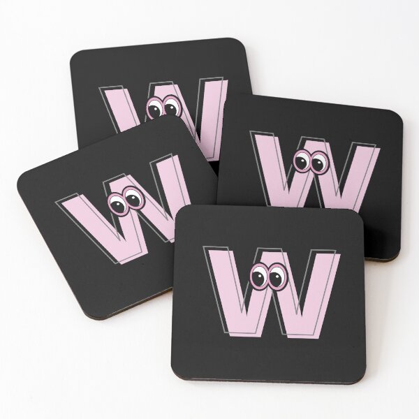 Item preview, Pink letter W with eyes designed and sold by Coffee Lifestyle.