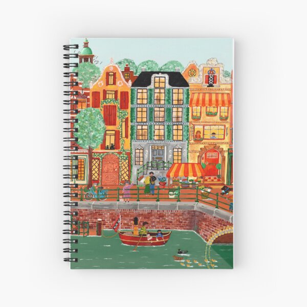Amsterdam canal houses (Please read my own description, before you buy an art print or canvas print) Spiral Notebook