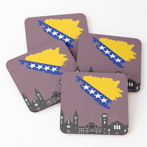 Item preview, Bosnia with national flag designed and sold by FunZoo.