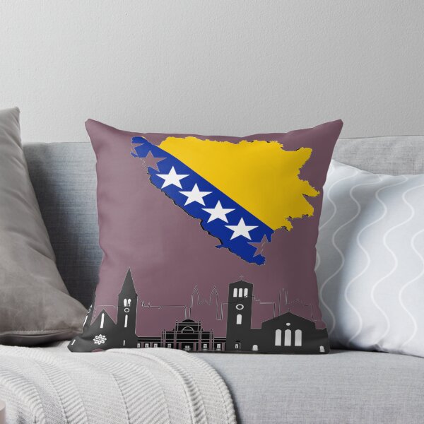 Item preview, Bosnia with national flag designed and sold by FunZoo.
