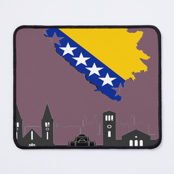 Item preview, Bosnia with national flag designed and sold by FunZoo.