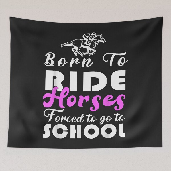 Item preview, Retro Born Ride Horse Forced To Go To School Barrel Racing designed and sold by JakariEzer.