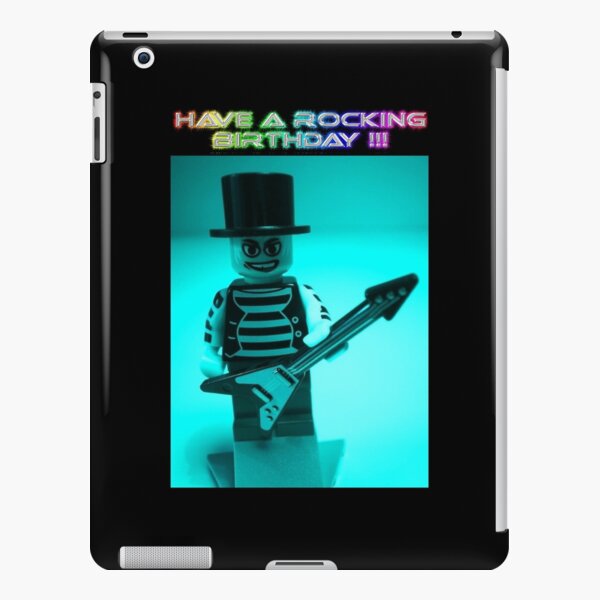 "Have a Rocking Birthday" Custom Emo Guitarist Birthday Greeting Card iPad Snap Case