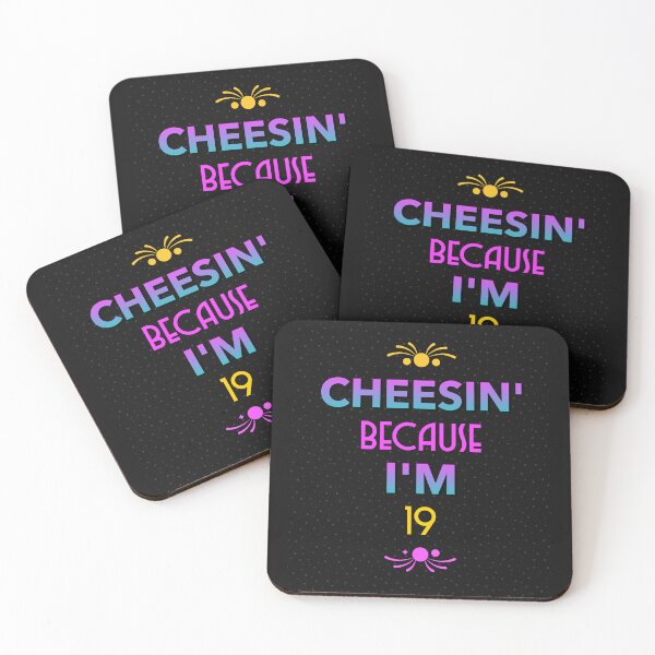 Item preview, Cheesin' because I'm 19 t-shirt-birthdays. designed and sold by DesignedBySnip.