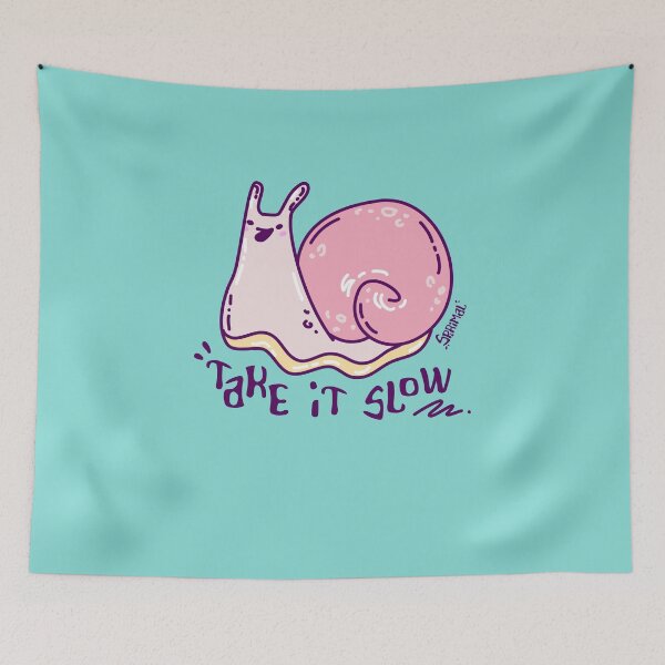 Item preview, Happy snail taking it slow designed and sold by SPIRIMAL.