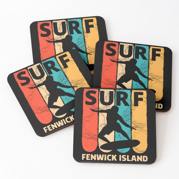 Item preview, Surf Fenwick Island Delaware Surfing Vintage Retro Sunset designed and sold by retrodesigner14.