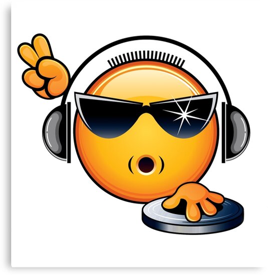 « Smiley DJ », Impressions sur toile par Alex Dee Redbubble