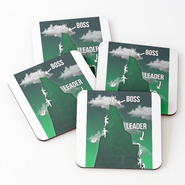 Item preview, Boss vs Leader Print Inspirational Leadership Gift Illustration designed and sold by SuccessHunters.