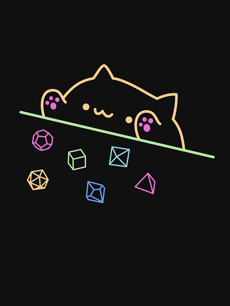 Thumbnail 7 of 7, Classic T-Shirt, Neon DnD Cat designed and sold by ShirtGoblin.