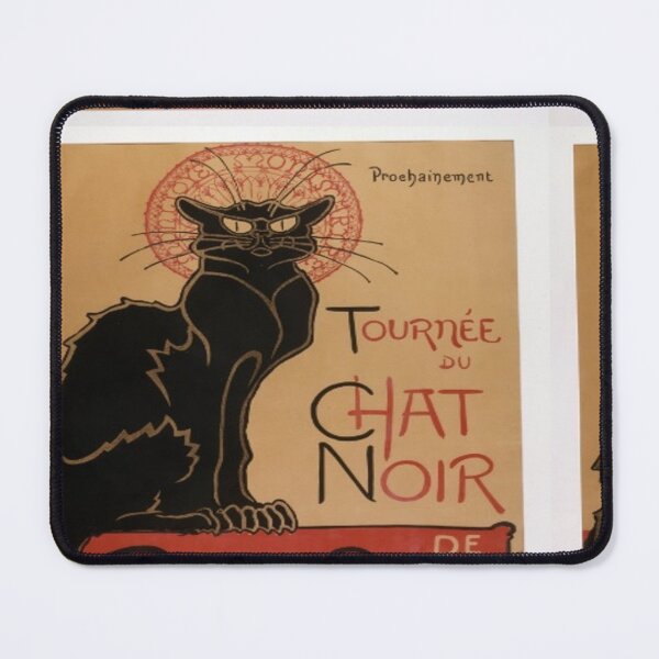 Item preview, Chat Noir Black Cat French Poster France Art designed and sold by Draculaura2009.