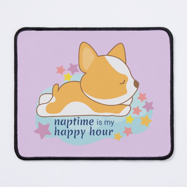 Item preview, Dog - Naptime is My Happy Hour - Corgi Puppy Sleeping designed and sold by pixelspantry.