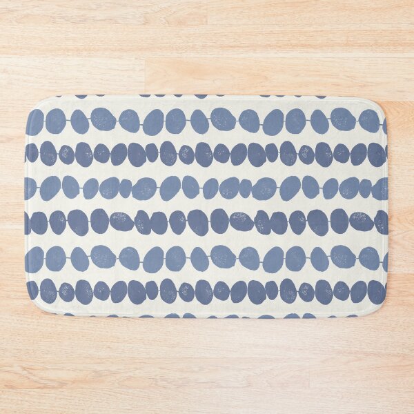 Item preview, Pebbles - blue pebbles on a string with a cream background designed and sold by ToveNordqvist.