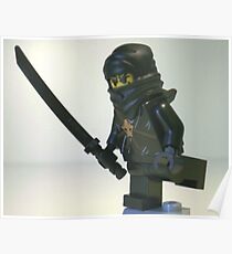 Black Ninja Custom Minifigure Poster