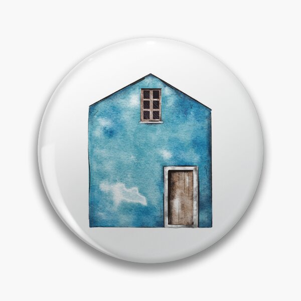Item preview, Casa de acuarela azul designed and sold by MDRNHOME.
