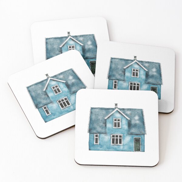 Item preview, Cute Blue Watercolour House designed and sold by MDRNHOME.