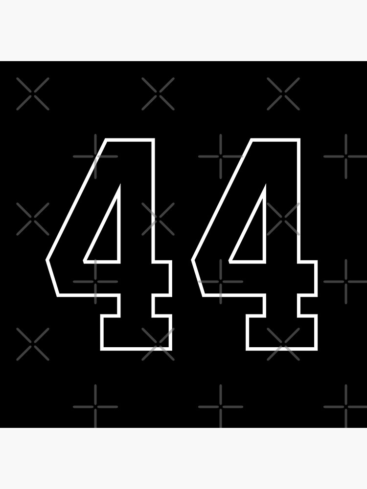"Black Number 44 lucky sports jersey forty four" Poster for Sale by
