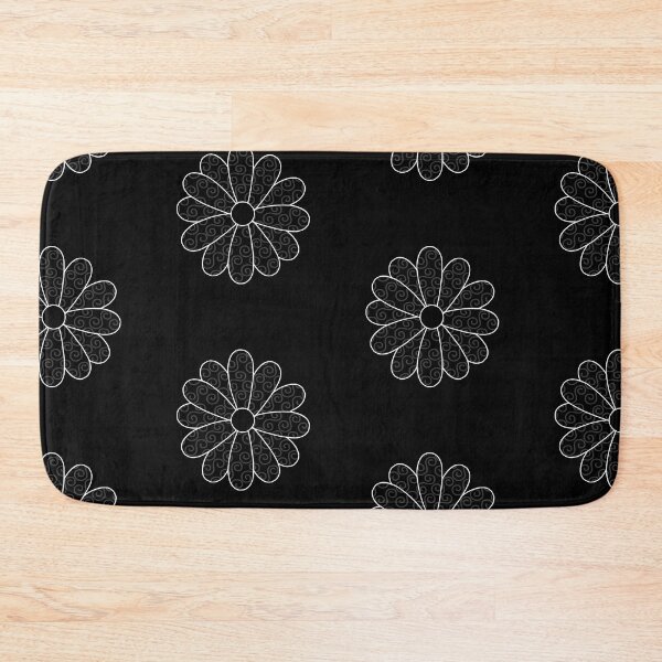 Item preview, Swirl flower (white outline and grey pattern) designed and sold by Encie-Designs.