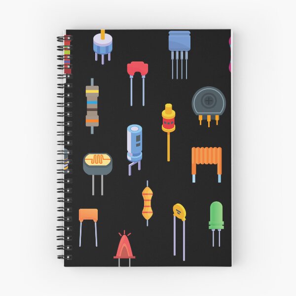 Item preview, Colorful Electronics Components Collage designed and sold by EngineersArt.