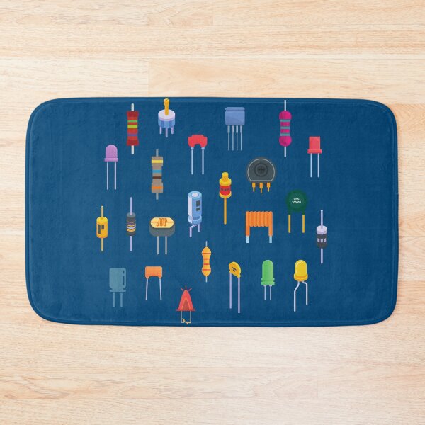 Item preview, Colorful Electronics Components Collage designed and sold by EngineersArt.