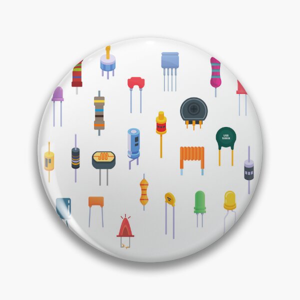 Item preview, Colorful Electronics Components Collage designed and sold by EngineersArt.