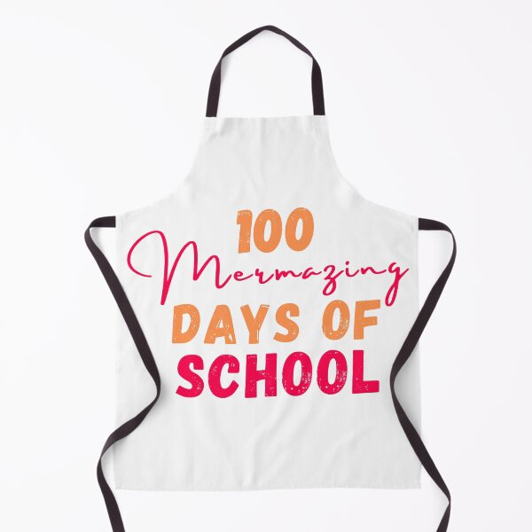 Item preview, Copy of 100 mermazing days of school ,100 days of scool , Happy 100th day of school positive quote orange and pink fuscia illustration. designed and sold by Coolclassy.