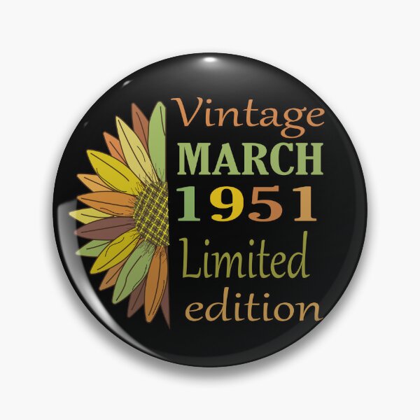 Item preview, vintage march 1951 limited edition,  71 Year Old Gifts Vintage 1951 Limited Edition 71th Birthday designed and sold by SimoSaladain.