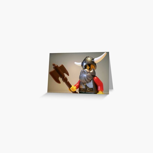 Viking Warrior with Custom Battle Axe Greeting Card